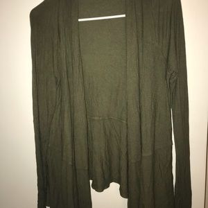 Olive green lightweight cardigan